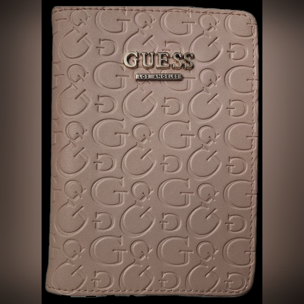 Guess Blush Embossed Travel Holder
